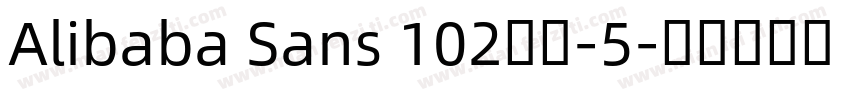 Alibaba Sans 102字体-5字体转换
